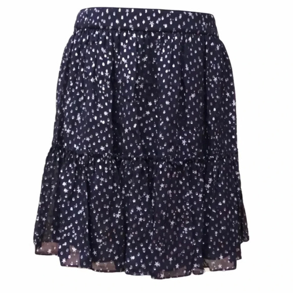 kate spade Dresses & Skirts - Kate Spade silk navy night sky lurex dot skirt, 10